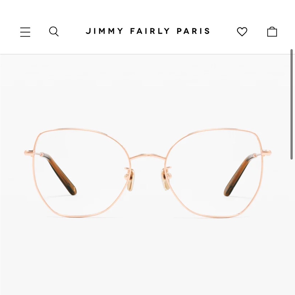 Jimmy Fairly Gold Butterfly Optical Glasses